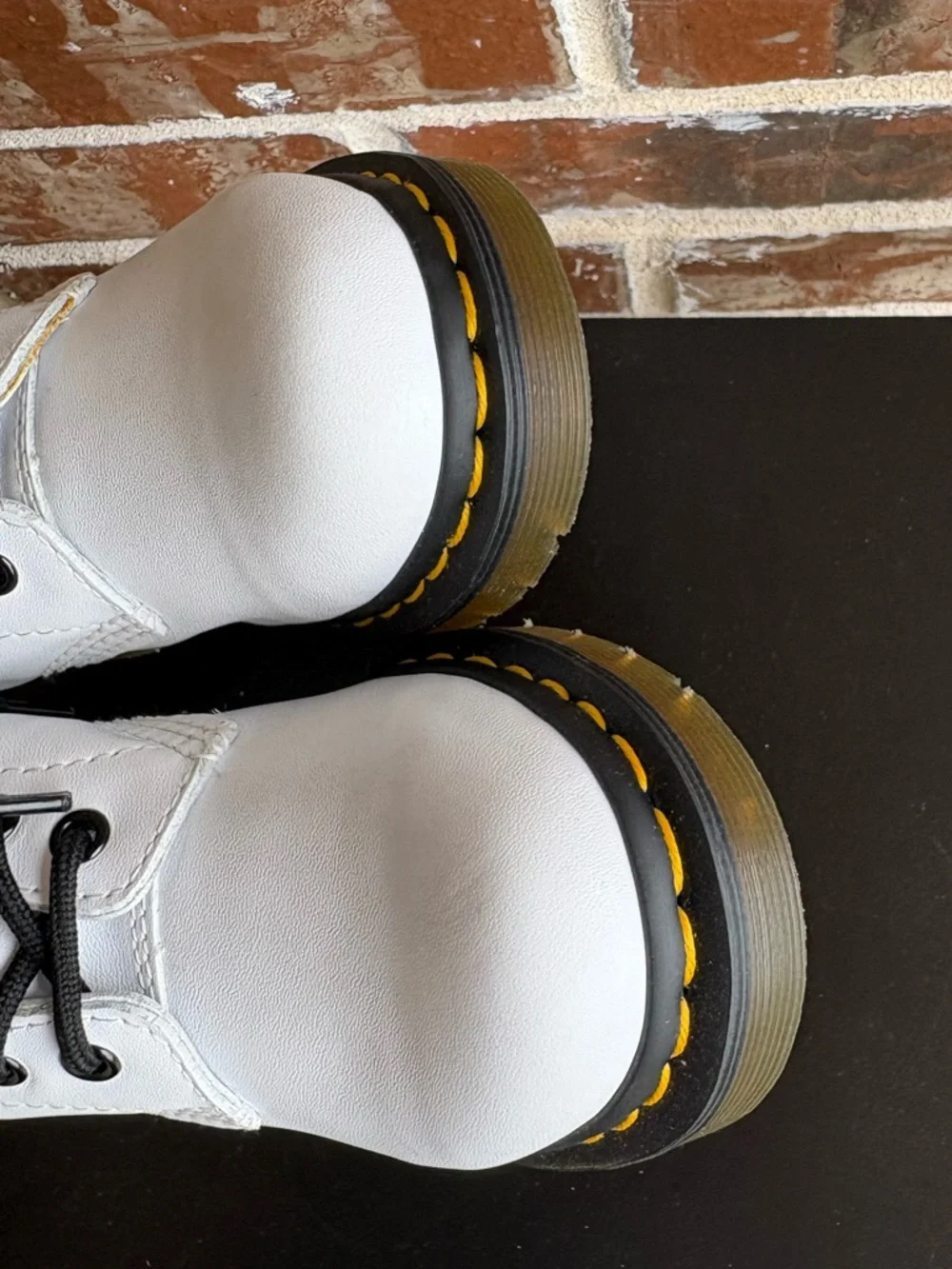 Dr. Martens Softy T 1460‎ Combat White Leather Boots Size 5
